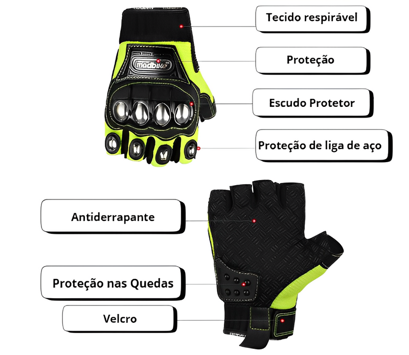 Luvas meio dedo - MadBike