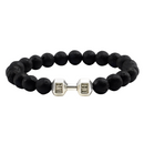 Pulseira Unissex Pedra Vulcânica Preta Fosca - LavaShield