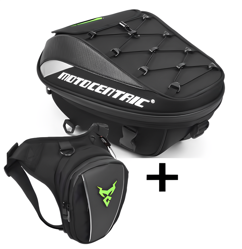 Mochila Baú + Bolsa de Perna - Kit Motocentric