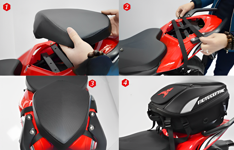 Mochila Baú + Bolsa de Perna - Kit Motocentric
