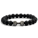 Pulseira Unissex Pedra Vulcânica Preta Fosca - LavaShield