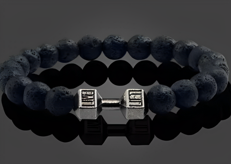Pulseira Unissex Pedra Vulcânica Preta Fosca - LavaShield