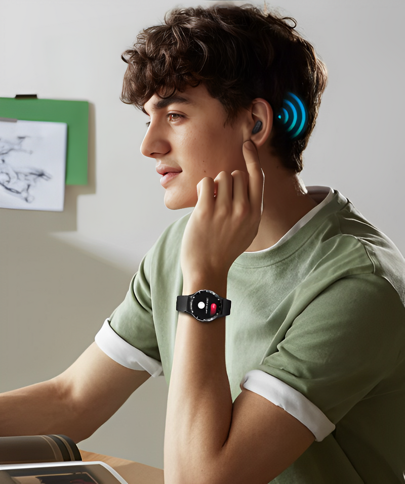 Relógio com fones - X7 2 em 1 Smart Watch com Fones de Ouvido