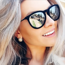 Óculos de Sol Unissex Aveludado e Espelhado